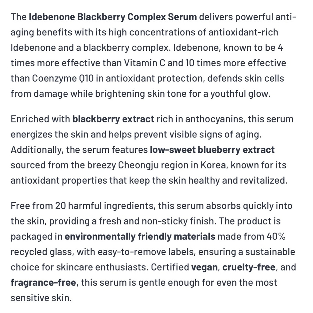 Mary & May Seoul Edition Idebenone + Blackberry Complex Serum - Picture 6 of 11